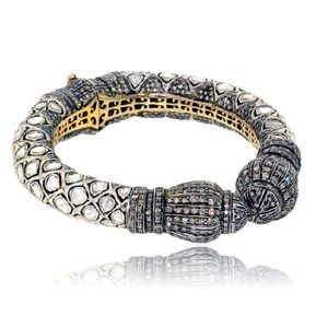 Vintage Polki Diamond Bracelet Victorian Natural Diamond Bracelet
